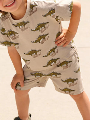 Dinosaur Delight two-piece toddler set, cotton.