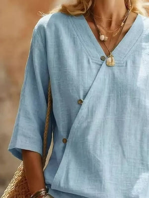 Surplice 3/4 Sleeve Blouse, alternate angle