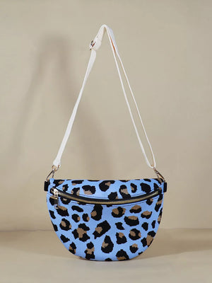 Leopard Print Crossbody Bag, front view