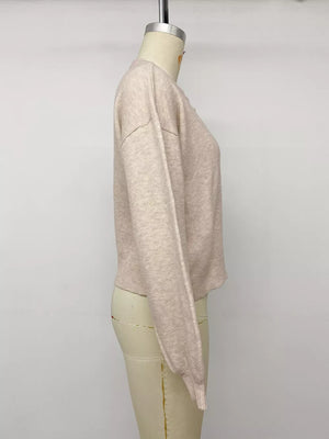 Button-down Long-sleeve Top in Apricot, view 15