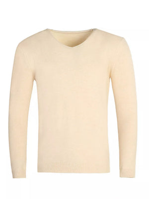 Men's Plus Size Solid Color Long Sleeve Knit Top in Navy, close-up detail