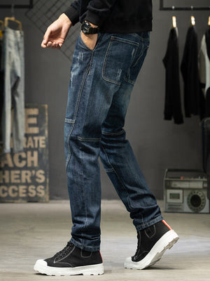 Men's Slim Fit Distressed Jeans, side view
