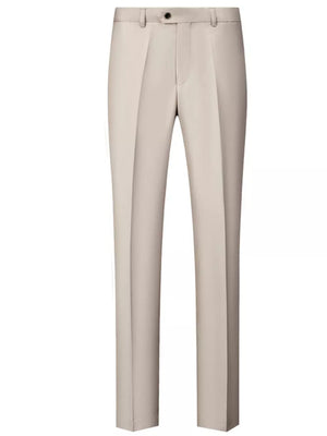 Men's Slim Fit Full Size Dress Pants in Navy Blue, close-up detail