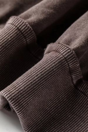 3/4 Sleeve Mineral Wash Cotton Top, editorial view
