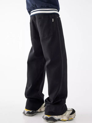 Men's Wide Leg Jeans With Pockets in White, side view