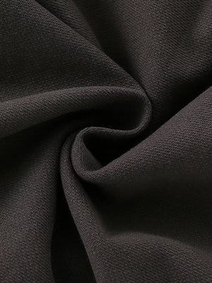 Coffee brown cotton blend sweatshirt fabric detail