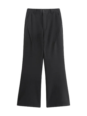 Black relaxed fit wide-leg sweatpants with a casual, basic style.