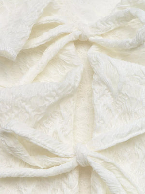 Ruffled Long-sleeve Tie-front Blouse, alternate angle