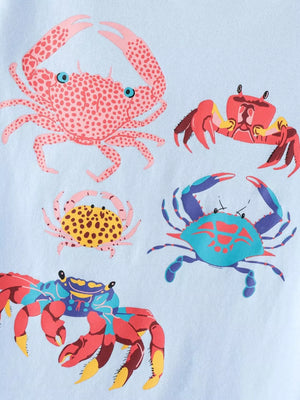 Children's Crab Print Tee And Shorts Set, model styling view
