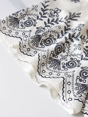 Printed Surplice Half Sleeve Romper in White, alternate angle