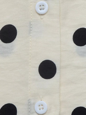 Polka Dot Button-up Shirt in Beige, view 11