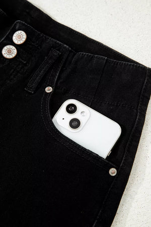 2-button High Waist Flared Jeans, product detail