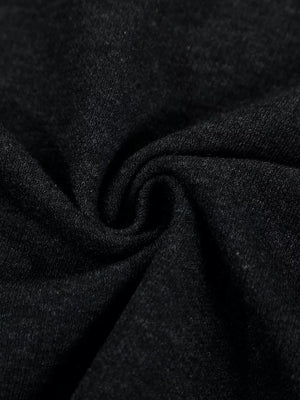 Men's Henley T-shirt With Button Detail in Dark Gray, fabric detail