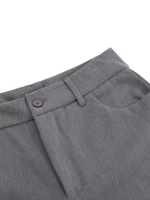 Men's Wide Leg Capris in Black, model styling view