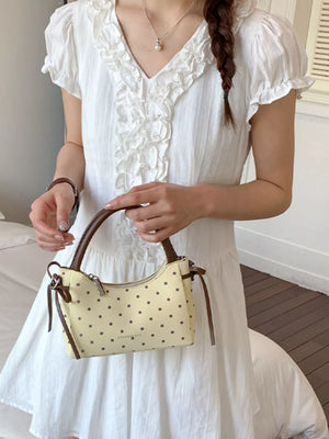 Polka Dot Mini Crossbody Bag in Blue, alternate angle