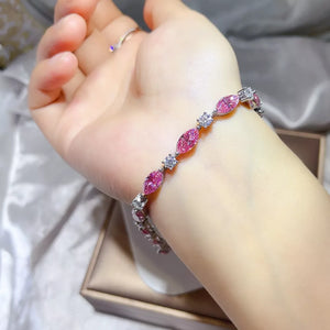 Sterling Moissanite Bracelet, back view