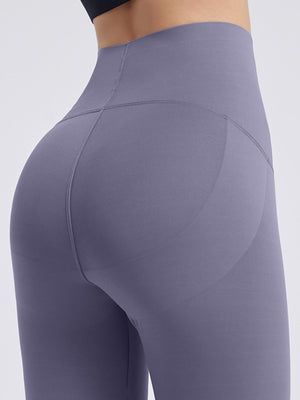 Sculpted contour high-waist bike shorts in Lilac with seamless buttock detail.
