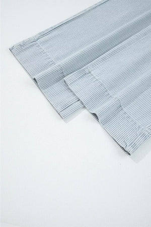 Striped Wide-leg Cropped Jeans in Light Blue, view 14