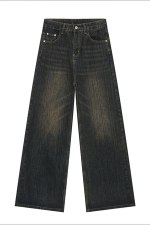 Skyline Swagger wide-leg jeans in dark wash denim with a relaxed fit.