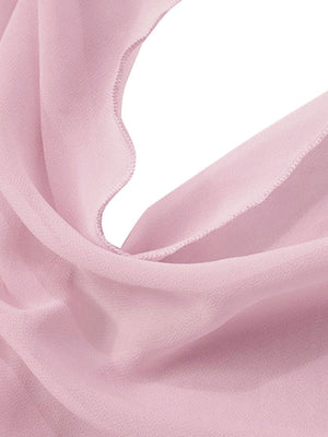 Pink chiffon mini dress with draped fabric detail