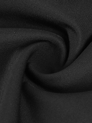 Black romper fabric detail