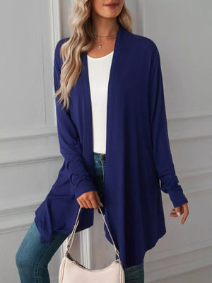65% rayon, 30% polyester, 5% spandex Care instructions: Machine wash cold cardigan in Dark Gray with relaxed silhouette