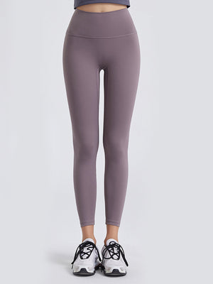 Sculpted Contour High-Waist Leggings in Lilac, full length, seamless design.
