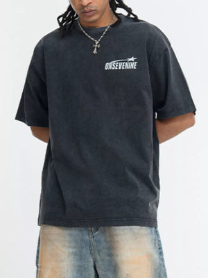 Men's Vintage Washed Graphic T-shirt, front view