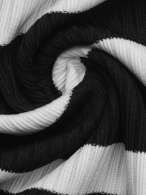 Lace Detail Off Shoulder T-shirt in Black, editorial view