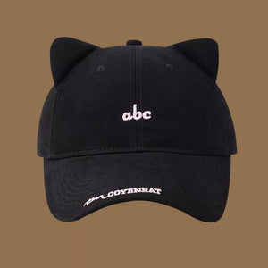 Cat Ear Baseball Cap, front view