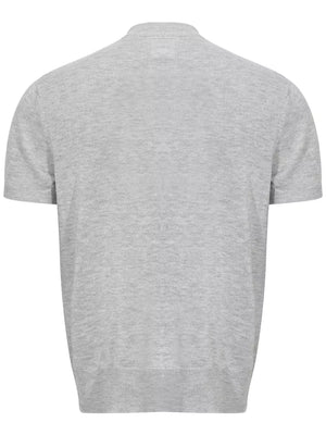Men's Mock Neck Short Sleeve Knit Top in Khaki, view 14