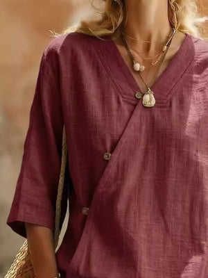Surplice 3/4 Sleeve Blouse, product detail