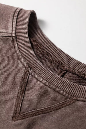 3/4 Sleeve Mineral Wash Cotton Top, fit detail