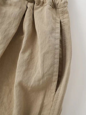 Children's Casual Elastic Waist Capris, model styling view