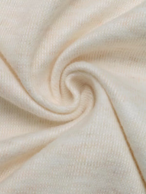 Lace Trim Long Sleeve T-shirt in Eggshell, product detail