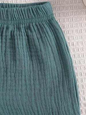 Children's Textured Cami And Shorts Set in Sea Blue, product detail