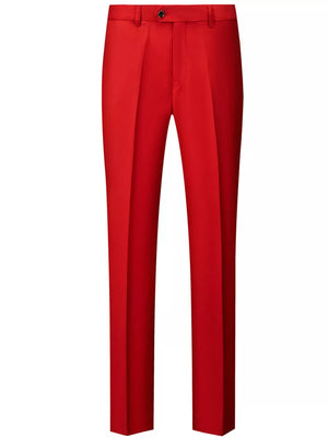 Men's Slim Fit Full Size Dress Pants in Navy Blue, product detail