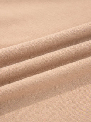 Braided puff sleeve dress in khaki fabric detail