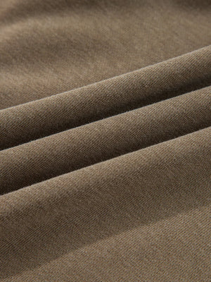Mineral wash hoodie in coffee brown, showing textured fabric detail