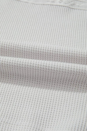 Lace Mesh Long Sleeve Top in White, view 11