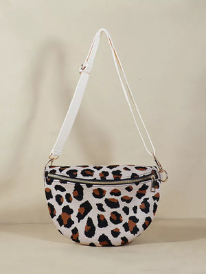Leopard Print Crossbody Bag, close-up detail