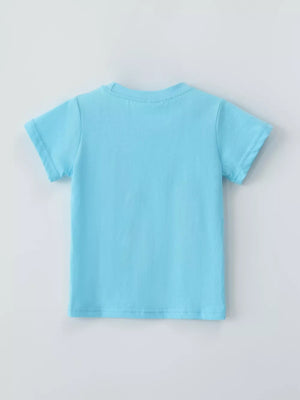 Children's Embroidered Round Neck T-shirt, back view