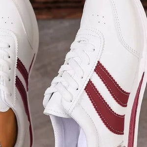 Round Toe Lace Up Sneakers, back view