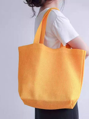 Lightweight Woven Shoulder Bag, side view