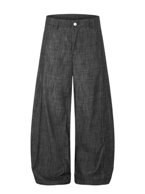 Men's Wide Leg Jeans Black in Black, front view