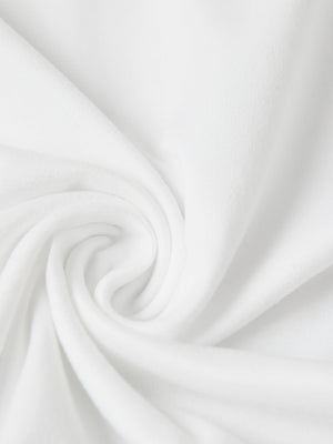 White t-shirt fabric detail, soft cotton texture, casual basic tee