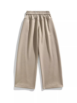 Men's Plus Size Loose Fit Wide Leg Casual Pants in Navy Blue, side view