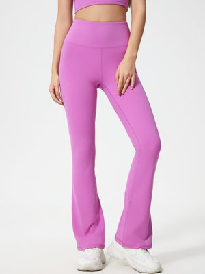 Flared sculpt leggings in Heliotrope Purple with a high-rise waist and subtle seam details.