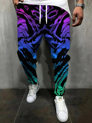 Men's Full Size Drawstring Loose Fit Joggers, front view