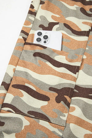 Camouflage Printed Drawstring Jogger Pants, product detail